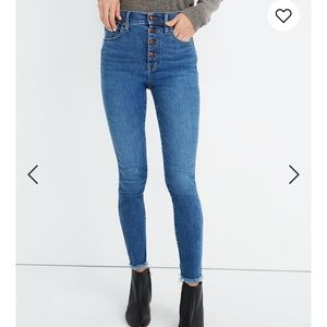 Madewell 10” High Rise Skinny Jeans - Size 29T